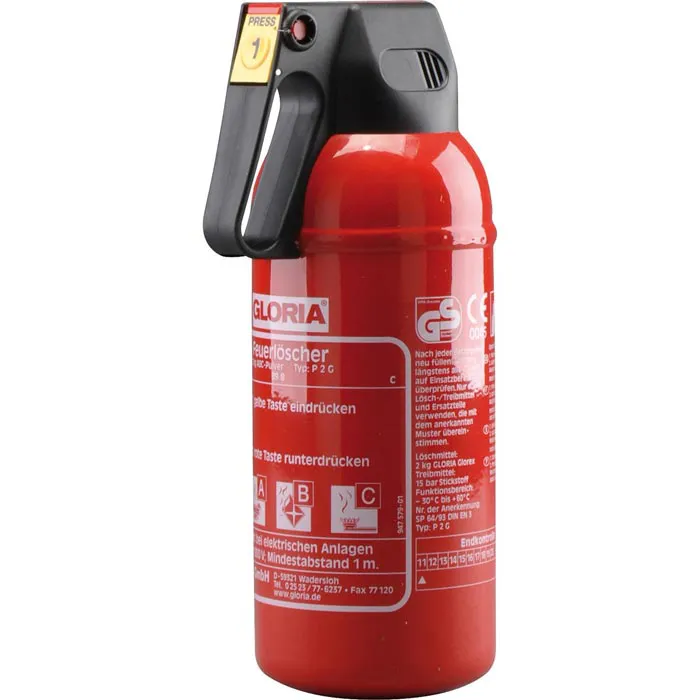 Gloria Pulverlöscher Typ P 2 G, Brandklasse A/B
