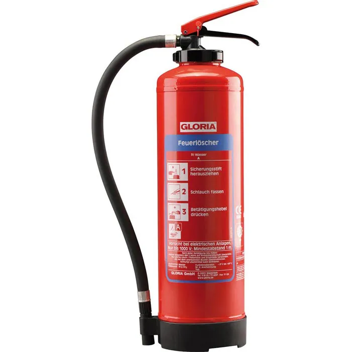 Gloria Wasserfeuerlöscher W 9 EASY 9 l, aufladbar, Brandkl. 27A m.Wandh.